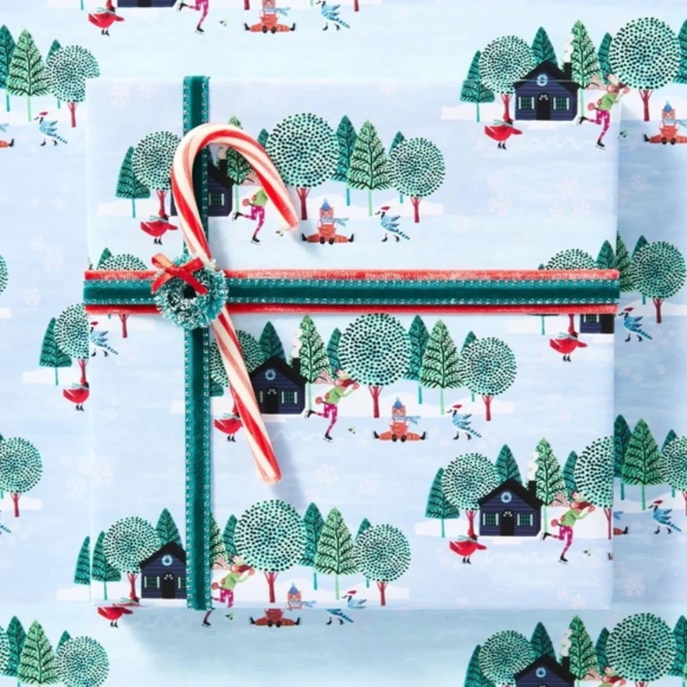 4 rolls Anthropologie Christmas Holiday Gift Wrap Paper